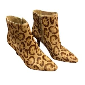 VINCE CAMUTO Ambind Bootie Calf Hair Animal Print Brown- Size 8.5